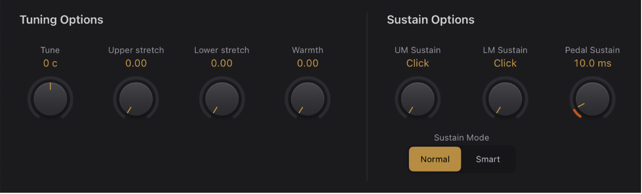 Figure. Vintage B3 Sustain controls.