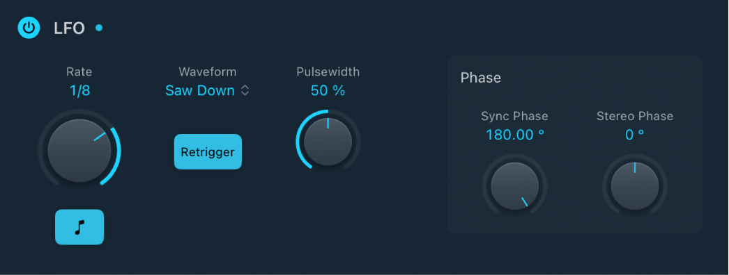 Figure. AutoFilter LFO parameters.