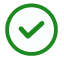 Green checkmark in white circle