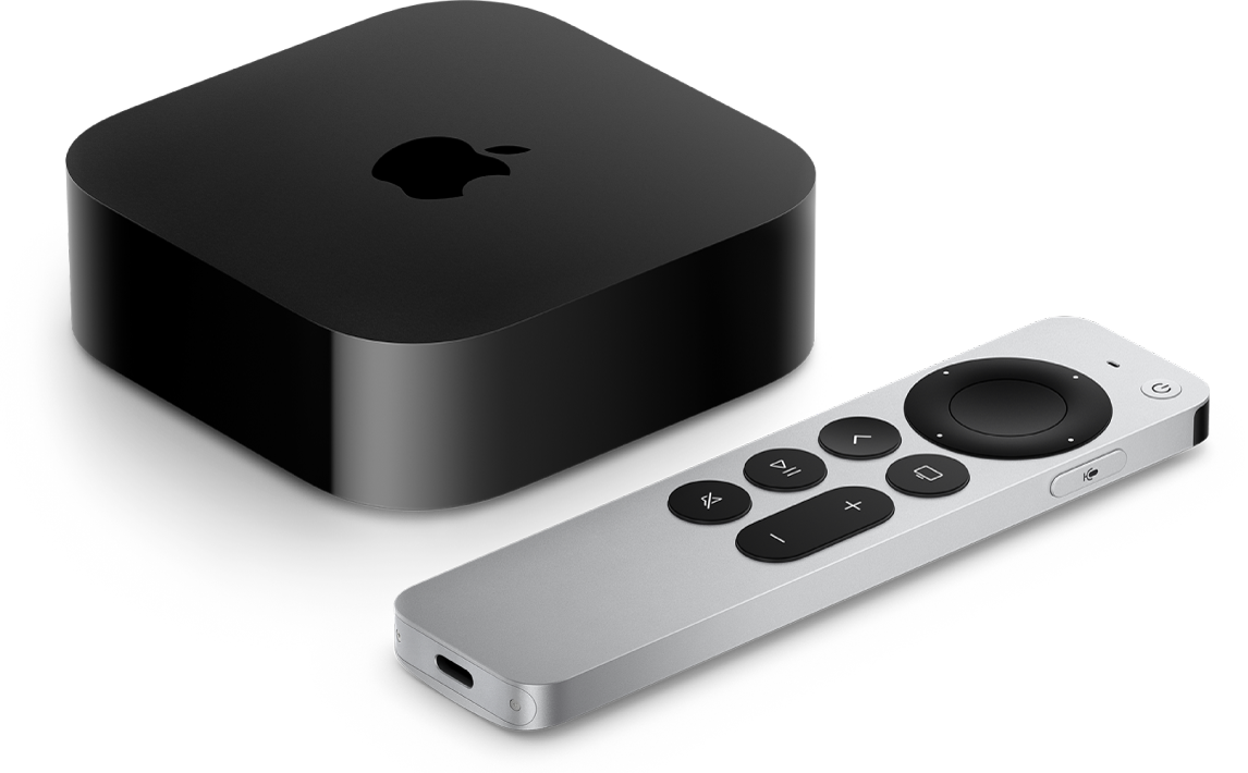 Vengono mostrati Apple TV e Siri Remote