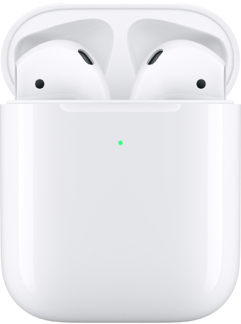 AirPods 1 in their charging case.