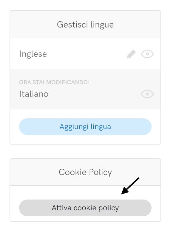 Attiva cookie policy