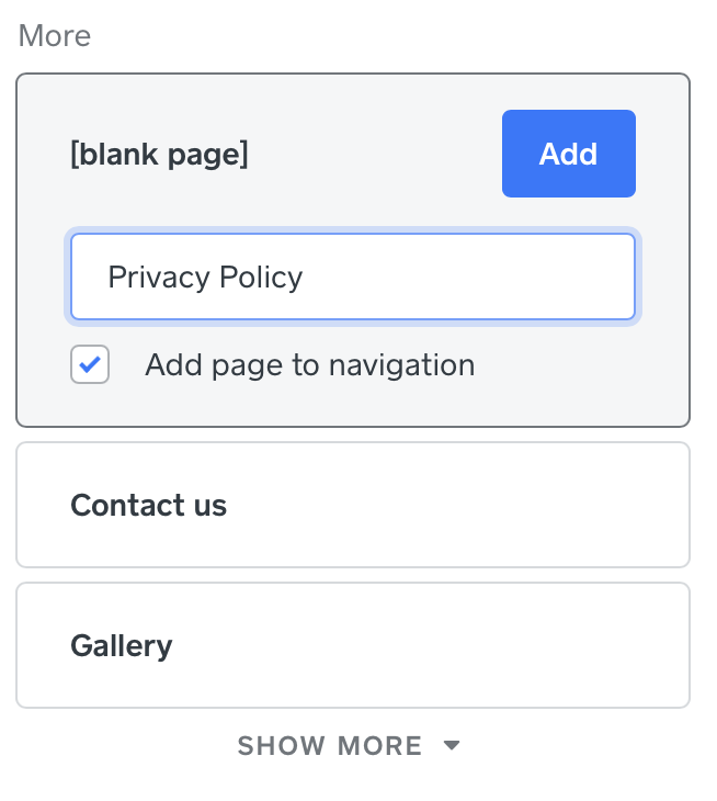 How to add a Privacy Policy on Weebly