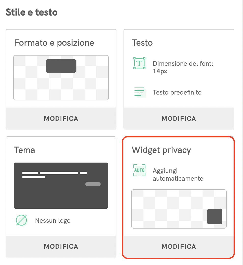 widget privacy