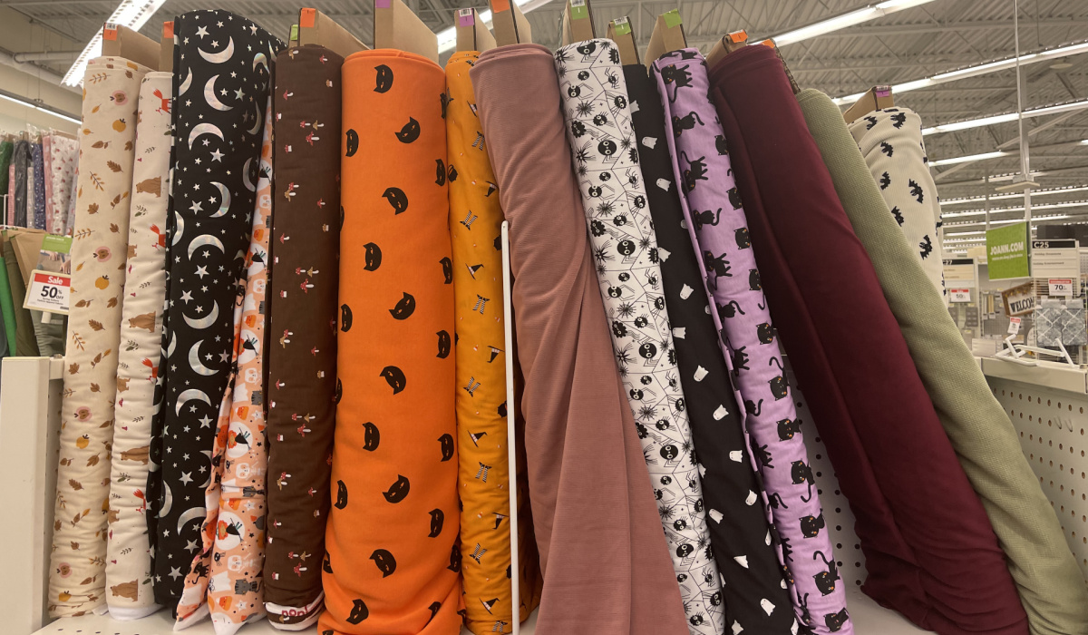 Halloween fabrics in store