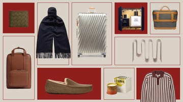 a collection of assorted fashion and lifestyle items arranged on a neutral background