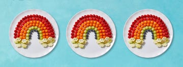 woman's day magazine julyaugust 2020 rainbow fruit art