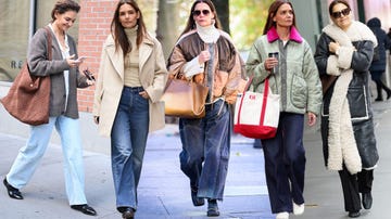 group of women walking on a city street wearing various winter outfits