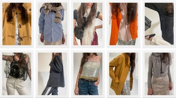 collection of outfit styles featuring various tops jackets and accessories