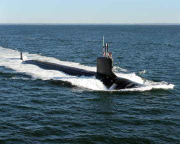 the virginia class attack submarine pre commissioning unit missouri conducts sea trials, july 2, in the atlantic ocean missouri is scheduled to be commissioned july 31 at naval submarine base new london