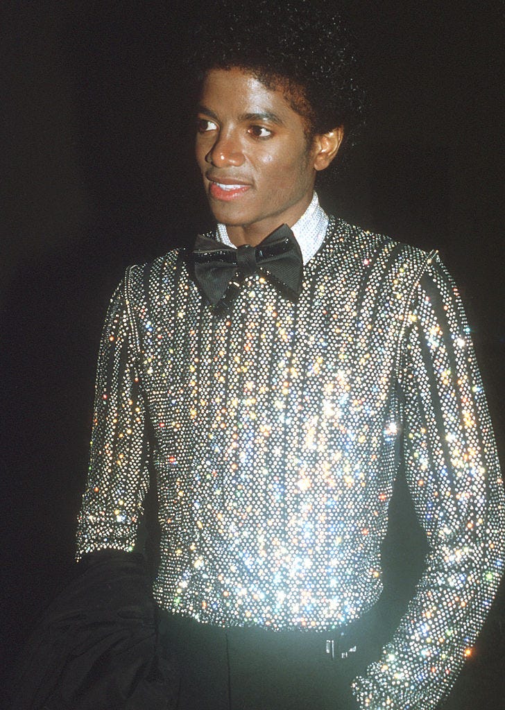 best 90s fashion trends, michael jackson wearing sequin shirt