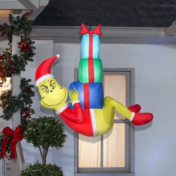 grinch santa inflatable