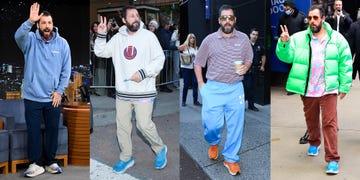 adam sandler wearing hoka shoes