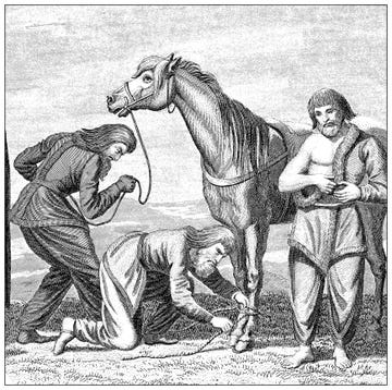 antique engraving illustration, civilization scythians