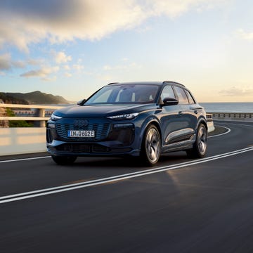 audi q6 suv etron on a road