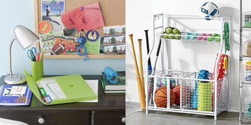 back to school organization, kids desk, storage rack