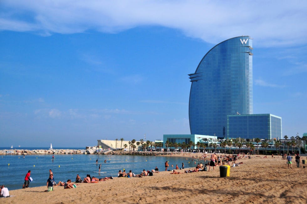 barcelona, catalonia beach and hotel w barcelona