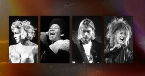 madonna, aretha franklin, kurt cobain, tina turner