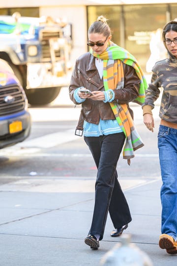 gigi hadid walking on the street