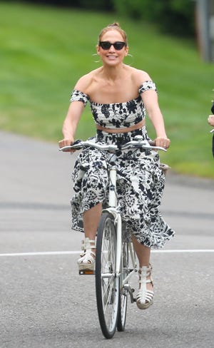 jlo riding a bicycle