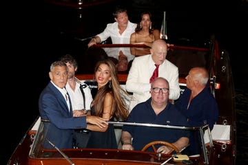 amal and george clooney on a double date in venice italy with brad pitt