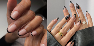 black french tip nail design ideas