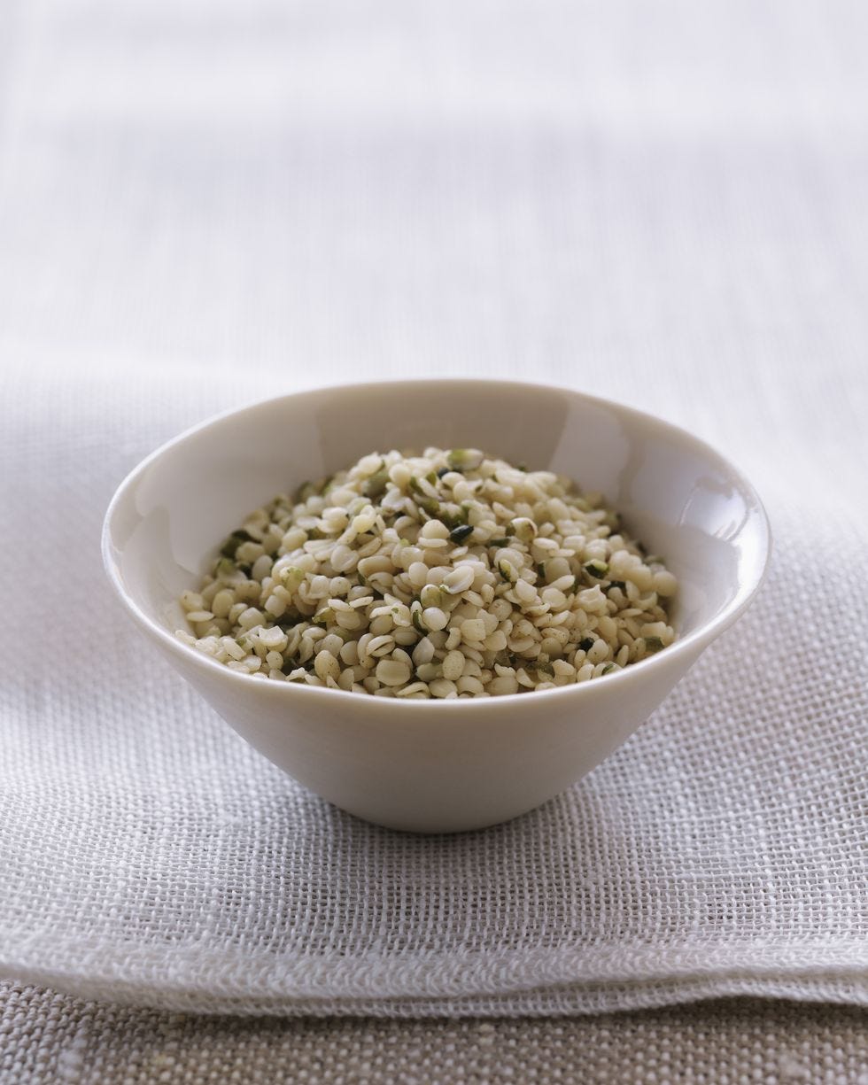 bowl of hemp seeds