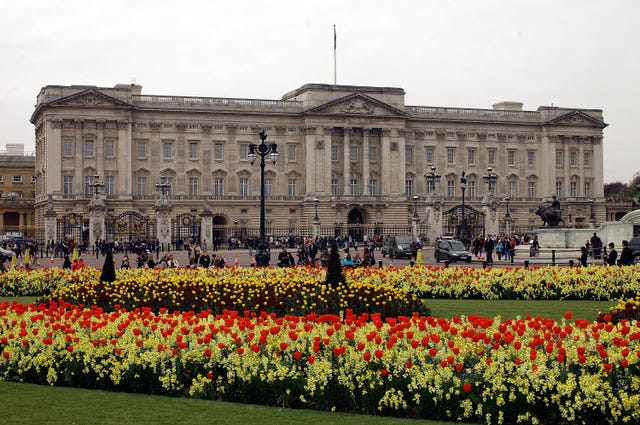 Landmark, Palace, Presidential palace, Official residence, Yellow, Flower, Spring, Architecture, Plant, Garden, 