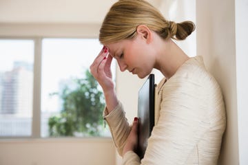 businesswoman with headache