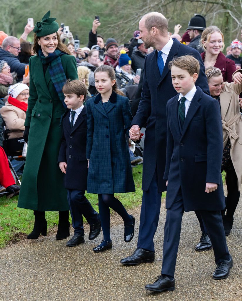 the british royal family attend the christmas morning service