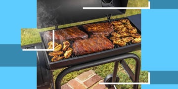 meat smoking on char broil bbq smoker