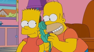 homer simpson contándole un chiste a bart