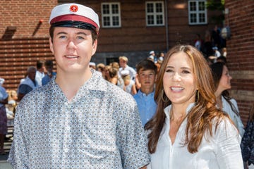 crown prince christian of denmark graduation ceremony at ordrup gymnasium