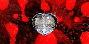 a heart shaped crystal