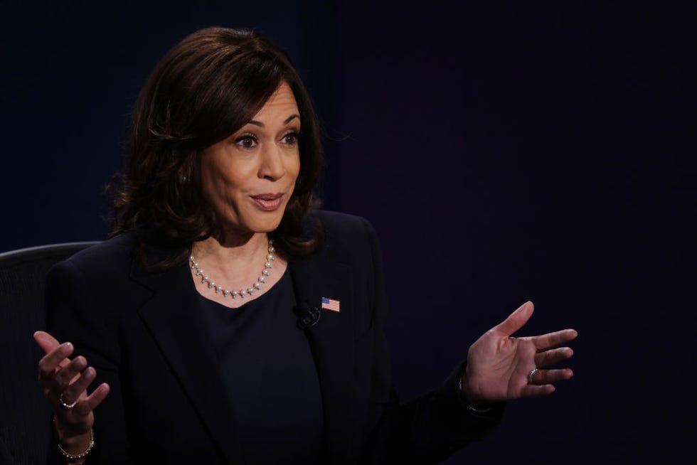 mike pence and kamala harris take part in vice presidential debate