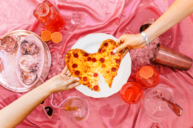 heart shaped pizza