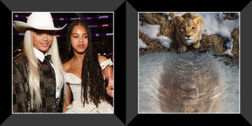 beyonce and blue ivy, disney's mufasa the lion king movie poster