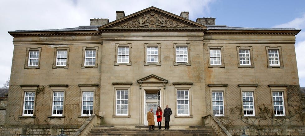 ayrshire, united kingdom march 05 prince charles, duke of rothesay, prince william, earl of strathearn and catherine, countess of strathearn during a visit to dumfries house on march 05, 2013 in ayrshire, scotland the duke and duchess of cambridge braved the bitter cold to attend the opening of an outdoor centre in scotland today the couple joined the prince of wales at dumfries house in ayrshire where charles has led a regeneration project since 2007 hundreds of locals and 600 members of youth groups including the girl guides and scouts turned out for the official opening of the tamar manoukin outdoor centre photo by danny lawson wpa poolgetty images