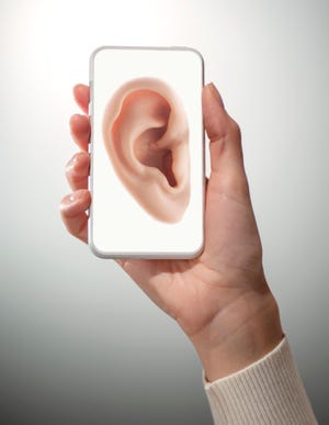 ear on a smart phone