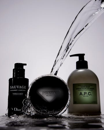 dior sauvage mencare, prada skin, and apc self care