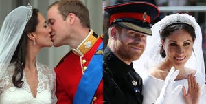 prince william kissing kate middleton on their wedding day