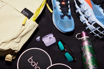 fitness and health gifts such as earbuds, sunglasses, water bottles, sneakers, backpacks, and more