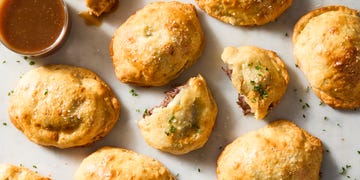 biscuits stuffed with roast beef and cheese