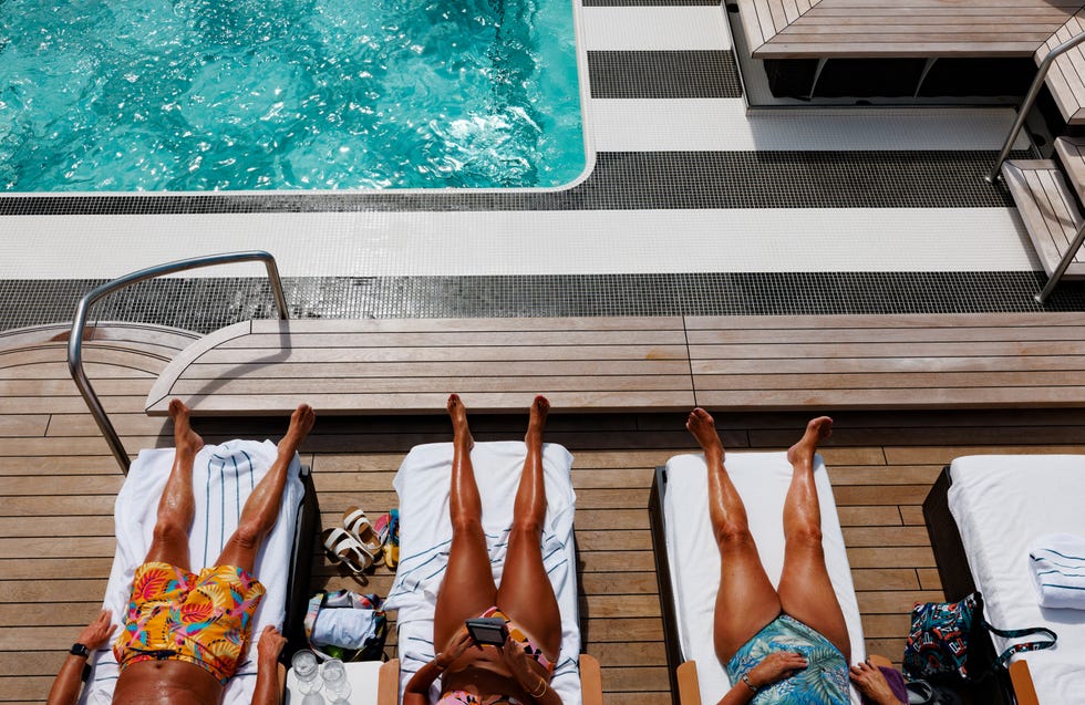 pool area on regent seven seas grandeur cruise ship luxury