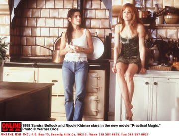 1998 sandra bullock and nichole kidman stars in the new movie practical magic