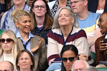 london, england july 13 zendaya, wearing ralph lauren, court side of centre court on day thirteen of the wimbledon tennis championships at the all england tennis and croquet club on at wimbledon on july 13, 2024 in london, england photo by karwai tangwireimage