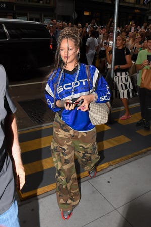 new york, new york july 23 rihanna seen in manhattan on july 23, 2024 in new york city photo by robert kamaugc images