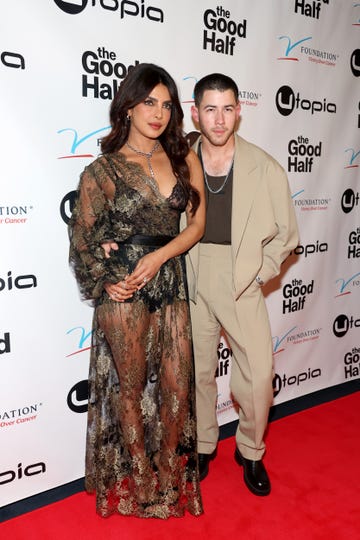 beverly hills, california august 13 l r priyanka chopra and nick jonas attend the los angeles premiere of the good half at saban theatre on august 13, 2024 in beverly hills, california photo by amy sussmangetty images