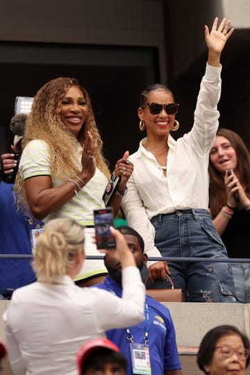 new york, new york september 01 serena williams and alicia keys attend day seven of the 2024 us open at usta billie jean king national tennis center on september 01, 2024 in the flushing neighborhood of the queens borough of new york city photo by matthew stockmangetty images