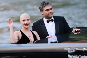 venice, italy september 04 lady gaga and michael polansky are seen at hotel excelsior during the 81st venice international film festival on september 04, 2024 in venice, italy photo by matt winkelmeyergetty images